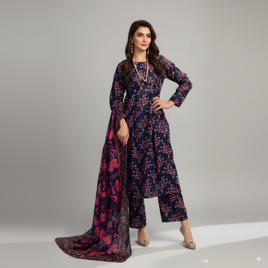 Printed suit