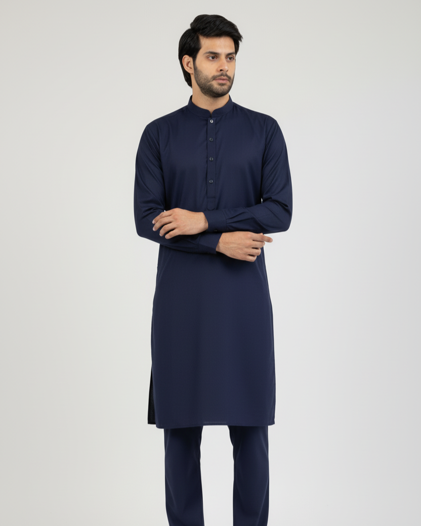 Wash & Wear Navy Blue