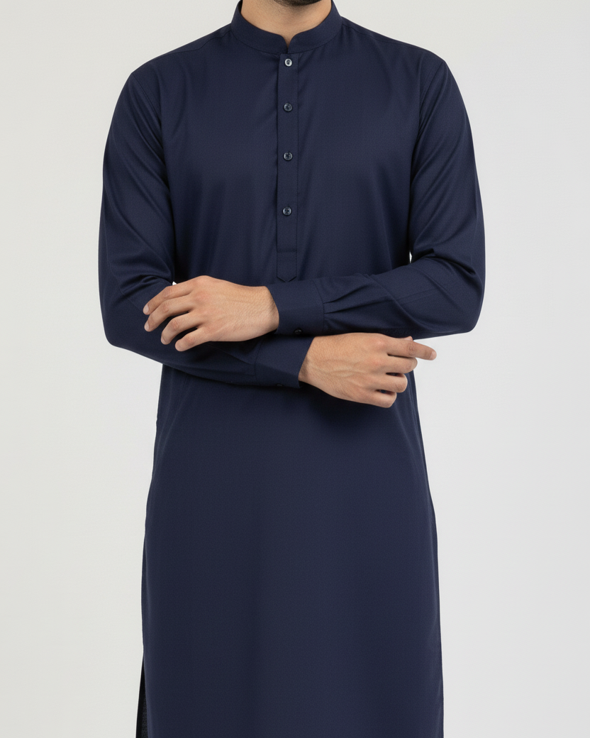 Wash & Wear Navy Blue